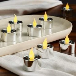 Wholesale 🔔 Silver LED Silver Tealight Candles, 24ct. by Ashland® 🔥 -Ashlandty Shop 10237139 20
