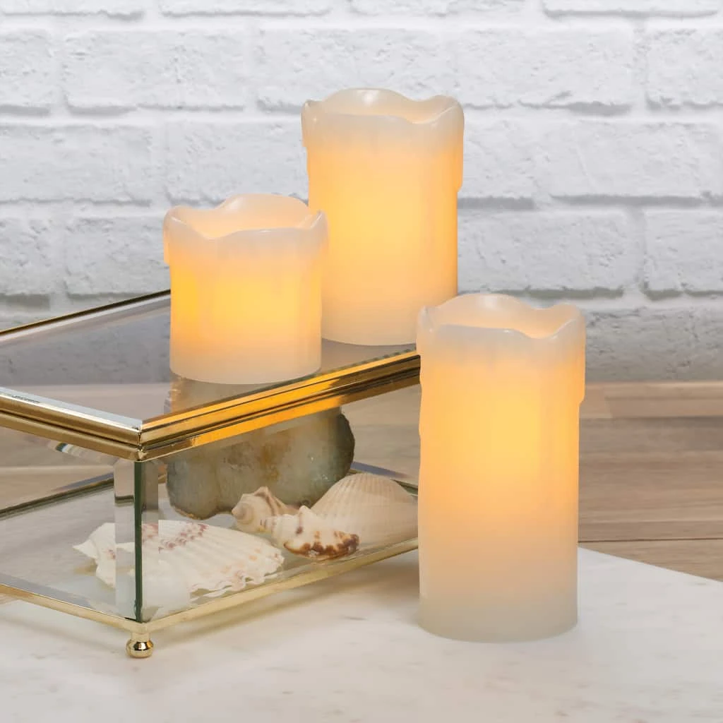 Discount β Flameless Real Wax LED Pillar Candle Set by Ashland® π 6 Discount β Flameless Real Wax LED Pillar Candle Set by Ashland® π - Image 4