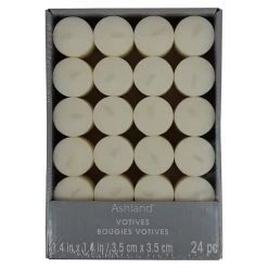 Outlet ⌛ 12 Packs: 24 ct. (288 total) Basic Elements™ Ivory Votive Candles by Ashland® 😀