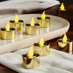 Wholesale 😀 Gold Flameless Tealights By Ashland® ✔️ -Ashlandty Shop 10363831 20
