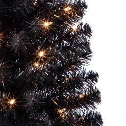 Cheap ✔️ 6ft. Pre-Lit Artificial Black Pencil ✨ Christmas Tree, Clear Lights by Ashland® ❤️ -Ashlandty Shop 10444272 10