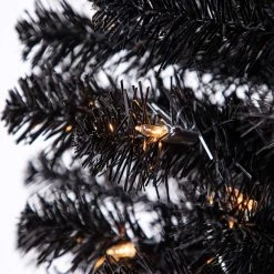 Cheap ✔️ 6ft. Pre-Lit Artificial Black Pencil ✨ Christmas Tree, Clear Lights by Ashland® ❤️ -Ashlandty Shop 10444272 11