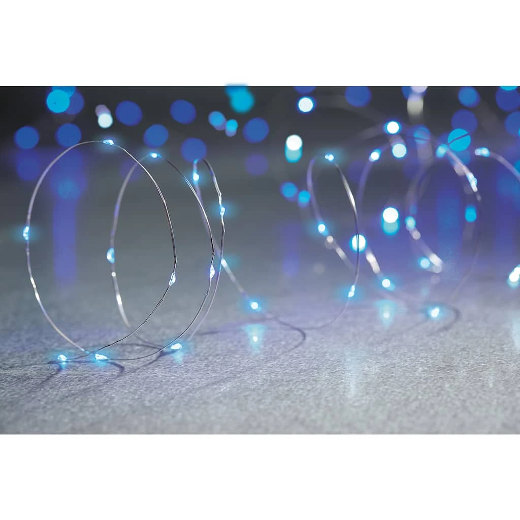 Hot Sale ⭐ 12 Pack: 40ct. Blue Silver Wire LED String Lights by Ashland® 🤩 4 Hot Sale ⭐ 12 Pack: 40ct. Blue Silver Wire LED String Lights by Ashland® 🤩 - Image 2
