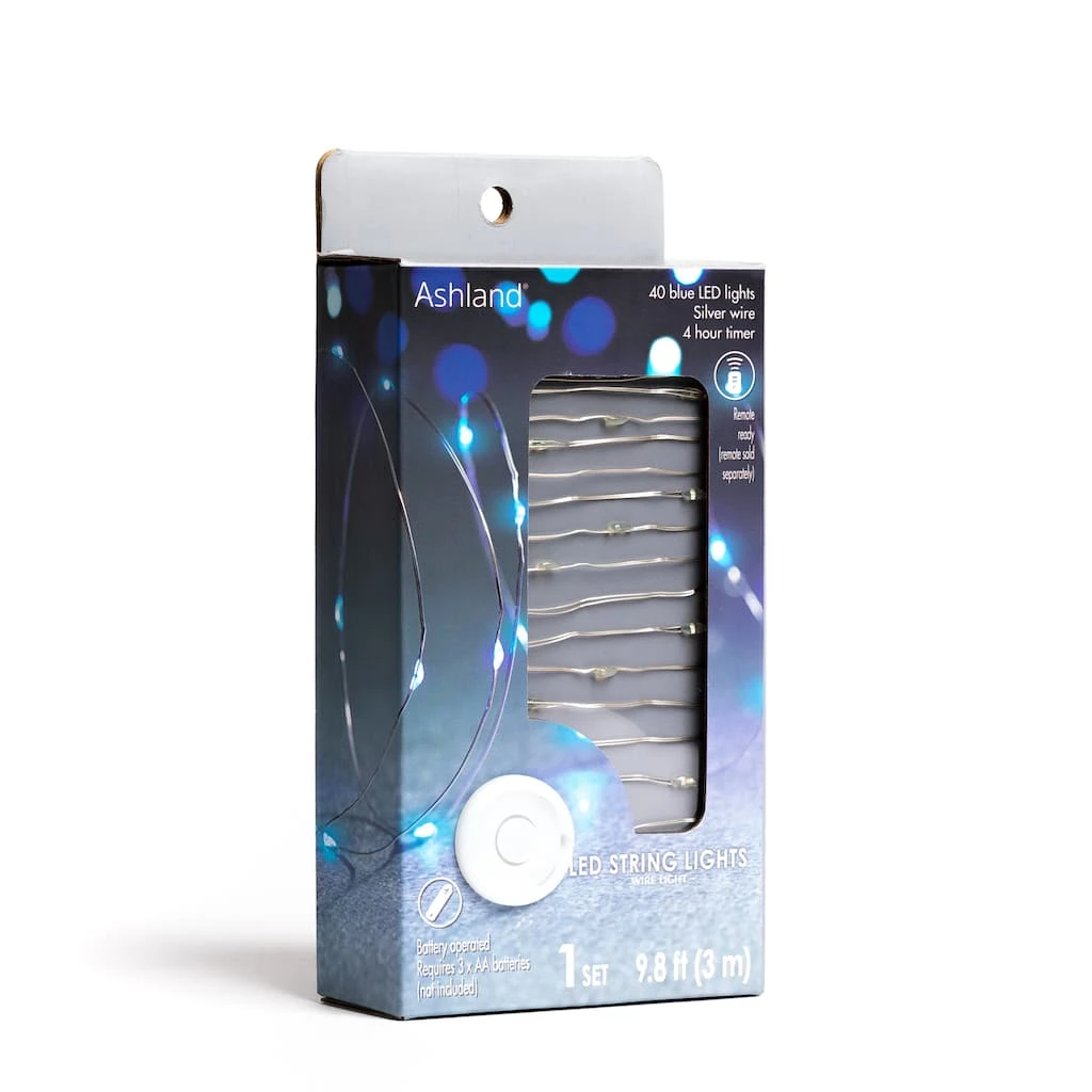 Hot Sale ⭐ 12 Pack: 40ct. Blue Silver Wire LED String Lights by Ashland® 🤩 7 Hot Sale ⭐ 12 Pack: 40ct. Blue Silver Wire LED String Lights by Ashland® 🤩 - Image 5