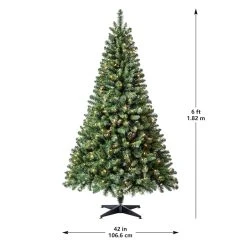 Best Pirce 🌟 6ft. Pre-Lit Windham Spruce Artificial 👏 Christmas Tree, Clear Lights by Ashland® ⌛ -Ashlandty Shop 10487970 13