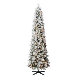 Promo 👏 7ft. Pre-Lit Artificial Slim Christmas Tree, Clear Lights by Ashland® 🎉