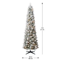 Promo 👏 7ft. Pre-Lit Artificial Slim Christmas Tree, Clear Lights by Ashland® 🎉 -Ashlandty Shop 10521247 14
