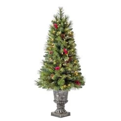 Discount 🤩 4ft. Pre-Lit Verona Artificial Christmas Tree, Clear Lights by Ashland® ❤️