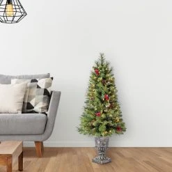 Discount 🤩 4ft. Pre-Lit Verona Artificial Christmas Tree, Clear Lights by Ashland® ❤️ -Ashlandty Shop 10523322 15