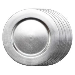 Buy 🎁 Silver Charger Set By Ashland® 6ct. ⌛ -Ashlandty Shop 10524078 2