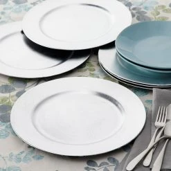 Buy 🎁 Silver Charger Set By Ashland® 6ct. ⌛ -Ashlandty Shop 10524078 20