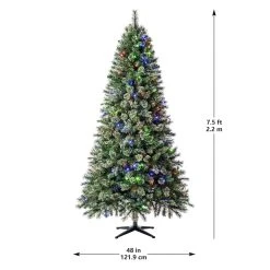 Hot Sale 🎁 7.5ft. Pre-Lit Augusta Pine Artificial ❄ Christmas Tree, Color Changing LED Lights by Ashland® 😀 -Ashlandty Shop 10524538 21