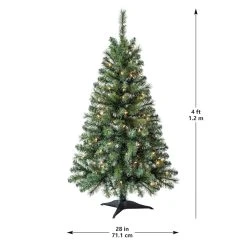 Best Pirce ⭐ 4ft. Pre-Lit Riverside Pine Artificial Christmas Tree, Clear Lights by Ashland® 🔔 -Ashlandty Shop 10555064 14
