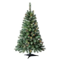 Discount 💯 4ft. Pre-Lit Riverside Pine Artificial Christmas Tree, Multicolor Lights by Ashland® 😍