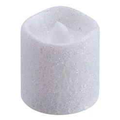 Deals 🧨 White Glitter LED Votive Candles By Ashland® 12ct. ⌛ -Ashlandty Shop 10562378 2