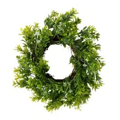 Outlet ⌛ 9" Green Mini Boxwood Wreath with Flowers by Ashland® 🤩