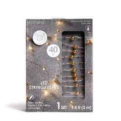 Budget 🔔 40ct. Warm White Gold Pearl LED String Lights by Ashland® 💯