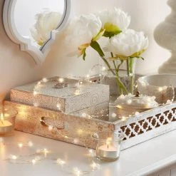 Budget 🔔 40ct. Warm White Gold Pearl LED String Lights by Ashland® 💯 -Ashlandty Shop 10632035 3