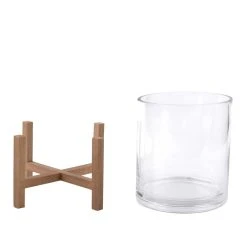 Best Sale 🔔 8 Pack: 6.5" Glass Candle Holder with Wood Base by Ashland® ✨ -Ashlandty Shop 10633855 2 1