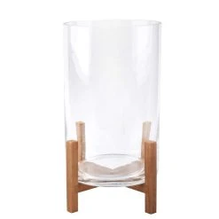 Budget 🧨 Glass Candle Holder with Wood Base by Ashland® 👏