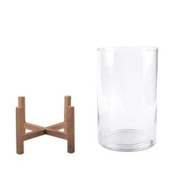 Wholesale ⭐ 6 Pack: 9" Glass Candle Holder with Wood Base by Ashland® 🧨 -Ashlandty Shop 10633856 2