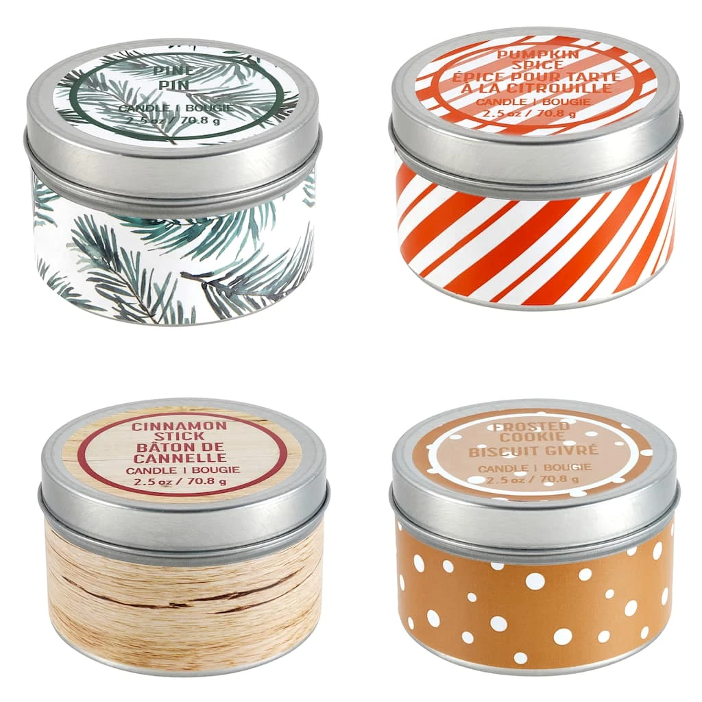 New ✔️ Assorted 2.5oz. Scented Candle in Tin Container by Ashland® ❤️ 3 New ✔️ Assorted 2.5oz. Scented Candle in Tin Container by Ashland® ❤️