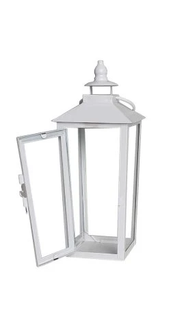 Cheap 👏 12.2" White Metal Lantern by Ashland® ⭐ -Ashlandty Shop 10638433 4