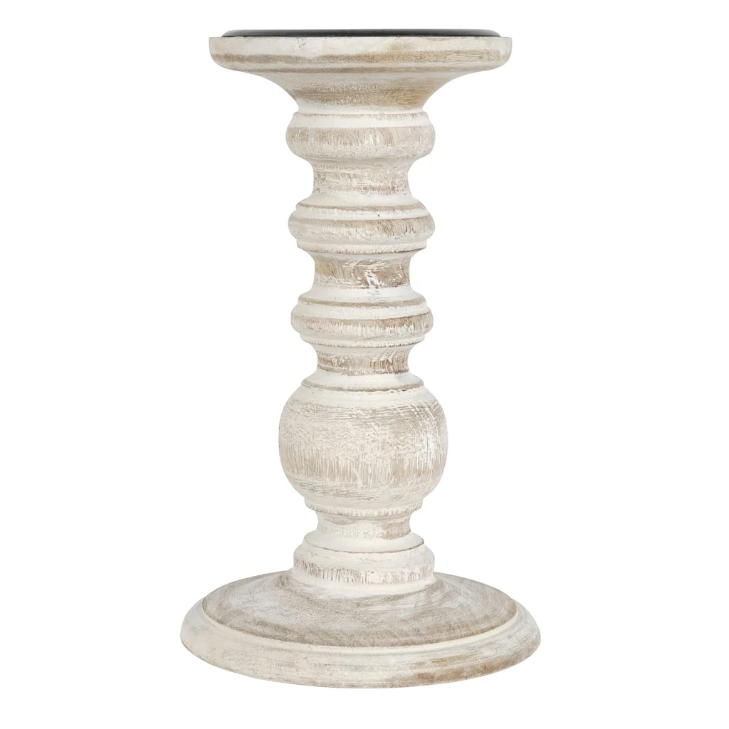 Deals 🔥 Whitewashed Wood Carved Pillar Candle Holder by Ashland® 💯 3 Deals 🔥 Whitewashed Wood Carved Pillar Candle Holder by Ashland® 💯
