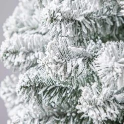 Cheapest ⭐ 7ft. Pre-Lit Flocked Artificial Pencil 😍 Christmas Tree, Clear Lights by Ashland® 🔔 -Ashlandty Shop 10643349 12