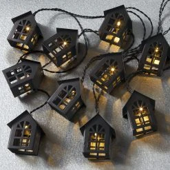 Best Sale 👍 10ct. Warm White LED Black House String Lights by Ashland® 🤩 -Ashlandty Shop 10671555