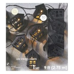 Discount ⌛ 8 Pack: 10ct. Warm White LED Black House String Lights by Ashland® ✨ -Ashlandty Shop 10671555 1 1