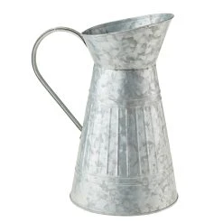 Hot Sale ✔️ 10" Whitewashed Galvanized Metal Pitcher by Ashland® ⭐