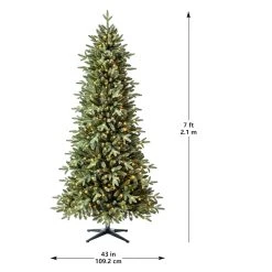 Promo 🔔 7ft. Pre-Lit Denison Slim Fir Artificial Christmas Tree, Fairy Warm White LED Lights by Ashland® 🔔 -Ashlandty Shop 10671962 13