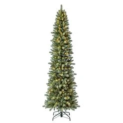 New 🎉 7ft. Pre-Lit Avalian Pencil Pine Artificial Christmas Tree, Warm White Fairy LED Lights by Ashland® 🔥