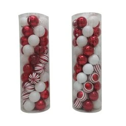 Outlet π Assorted 50ct. Red & White Ball Ornaments by Ashland® π₯°