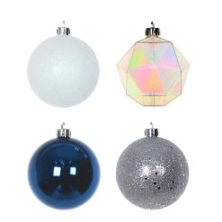 Best Pirce 🥰 Assorted 32ct. 2.5" Silver, Blue & White Ball Ornament Set by Ashland® ⌛ -Ashlandty Shop 10672848 2