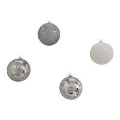 Hot Sale ✔️ Assorted 32ct. 3" Silver & White Shatterproof Ball Ornaments by Ashland® ⭐ -Ashlandty Shop 10672849 2
