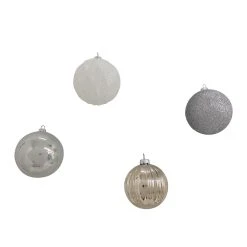 Hot Sale ✔️ Assorted 32ct. 3" Silver & White Shatterproof Ball Ornaments by Ashland® ⭐ -Ashlandty Shop 10672849 3