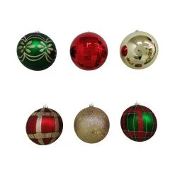 Outlet ⭐ Assorted 6ct. 4.5" Red, Green & Gold Shatterproof Ball Ornaments by Ashland® 👏 -Ashlandty Shop 10672854 3