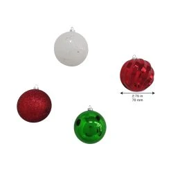 Outlet ❤️ Assorted 32ct. 3" Red, Green & White Shatterproof Ball Ornaments by Ashland® ❤️ 9 Outlet ❤️ Assorted 32ct. 3" Red, Green & White Shatterproof Ball Ornaments by Ashland® ❤️ -Ashlandty Shop 10672856 4