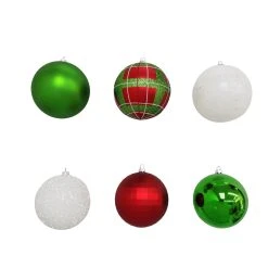 Deals ⌛ Assorted 6ct. 4.5" Red, Green & White Shatterproof Ball Ornaments by Ashland® 🎁 -Ashlandty Shop 10672862 3
