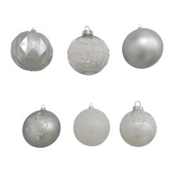 Deals ⌛ Assorted 6ct. 4.5" Silver & White Shatterproof Ball Ornaments by Ashland® 💯 8 Deals ⌛ Assorted 6ct. 4.5" Silver & White Shatterproof Ball Ornaments by Ashland® 💯 -Ashlandty Shop 10672863 3