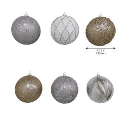 Deals ⌛ Assorted 6ct. 4.5" Silver & White Shatterproof Ball Ornaments by Ashland® 💯 9 Deals ⌛ Assorted 6ct. 4.5" Silver & White Shatterproof Ball Ornaments by Ashland® 💯 -Ashlandty Shop 10672863 4