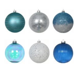 Deals ⭐ Assorted 6ct. 5" Silver, Blue & White Shatterproof Ball Ornaments by Ashland® 😍 6 Deals ⭐ Assorted 6ct. 5" Silver, Blue & White Shatterproof Ball Ornaments by Ashland® 😍 -Ashlandty Shop 10672869 2