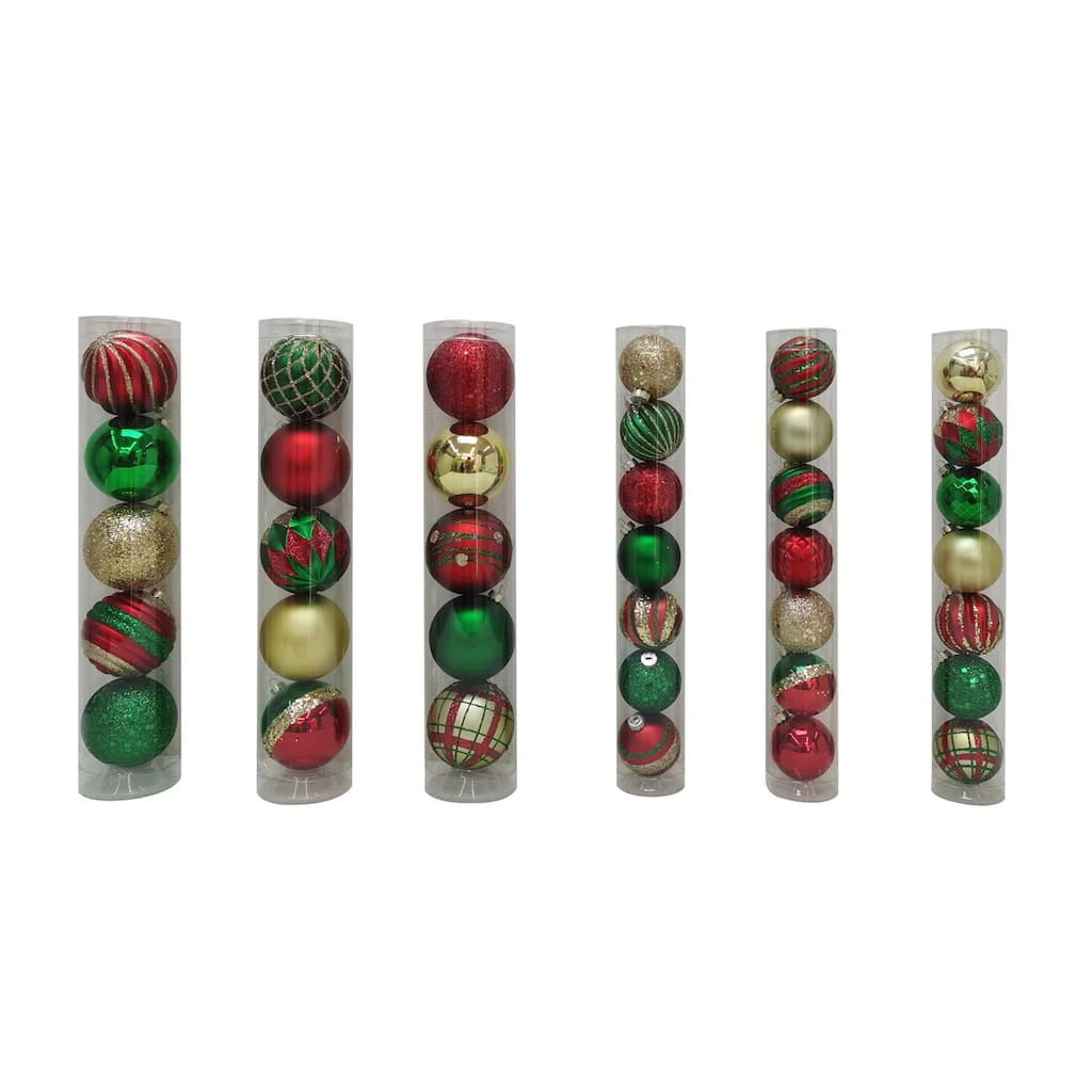 Hot Sale ✔️ Assorted Red, Green & Gold Plastic Round Ornaments by Ashland® ⌛ 3 Hot Sale ✔️ Assorted Red, Green & Gold Plastic Round Ornaments by Ashland® ⌛