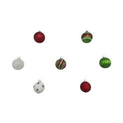 Flash Sale ❤️ Assorted Red, Green & White Plastic Round Ornaments by Ashland® 🛒 -Ashlandty Shop 10672885 5