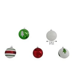 Flash Sale ❤️ Assorted Red, Green & White Plastic Round Ornaments by Ashland® 🛒 -Ashlandty Shop 10672885 8