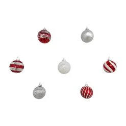 Best deal ✨ Assorted Red & White Plastic Round Ornaments by Ashland® 🧨 -Ashlandty Shop 10672886 7