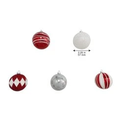 Best deal ✨ Assorted Red & White Plastic Round Ornaments by Ashland® 🧨 -Ashlandty Shop 10672886 8