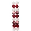 Budget 🧨 18ct. 4" Red & White Shatterproof Ball Ornaments by Ashland® 🧨 -Ashlandty Shop 10672895 1